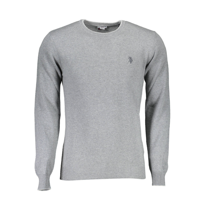 PULL POLO HOMME US GRIS
