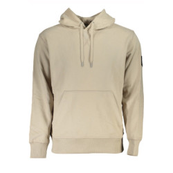 SWEAT-SHIRT SANS FERMETURE ÉCLAIR BEIGE CALVIN KLEIN POUR HOMMES