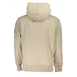 SWEAT-SHIRT SANS FERMETURE ÉCLAIR BEIGE CALVIN KLEIN POUR HOMMES