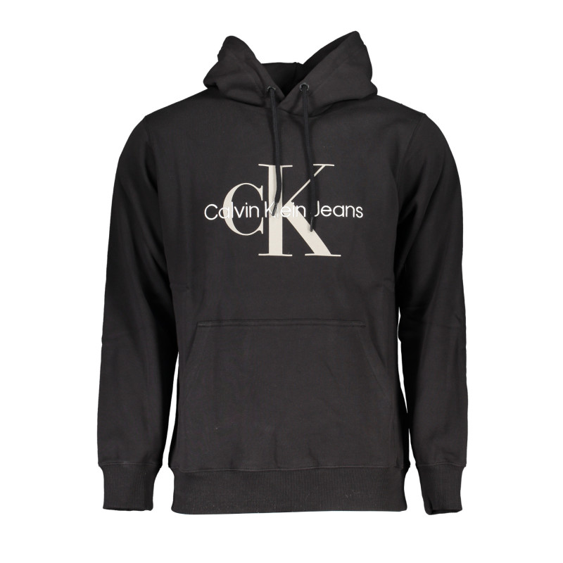 SWEAT-SHIRT SANS FERMETURE ÉCLAIR NOIR CALVIN KLEIN POUR HOMMES