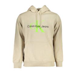 SWEAT-SHIRT SANS FERMETURE ÉCLAIR BEIGE CALVIN KLEIN POUR HOMMES