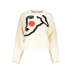 PULL DESIGUAL BLANC FEMME