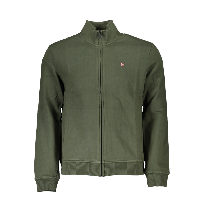 SWEAT-SHIRT ZIPPÉ NAPAPIJRI VERT POUR HOMME