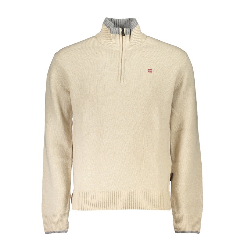 NAPAPIJRI MEN'S BEIGE SWEATER