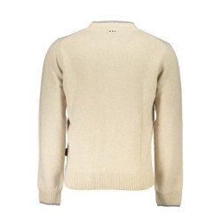 NAPAPIJRI MEN'S BEIGE SWEATER
