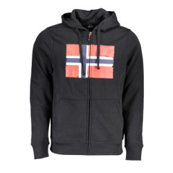 NORVÈGE 1963 SWEAT-SHIRT ZIPPÉ NOIR POUR HOMME