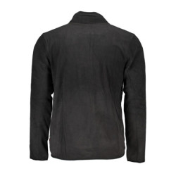 SWEAT-SHIRT ZIPPÉ NOIR GIAN MARCO VENTURI POUR HOMMES