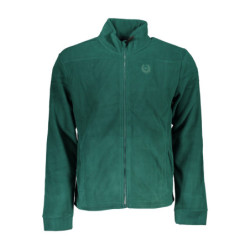 GIAN MARCO VENTURI MEN'S GREEN ZIP SWEATSHIRT