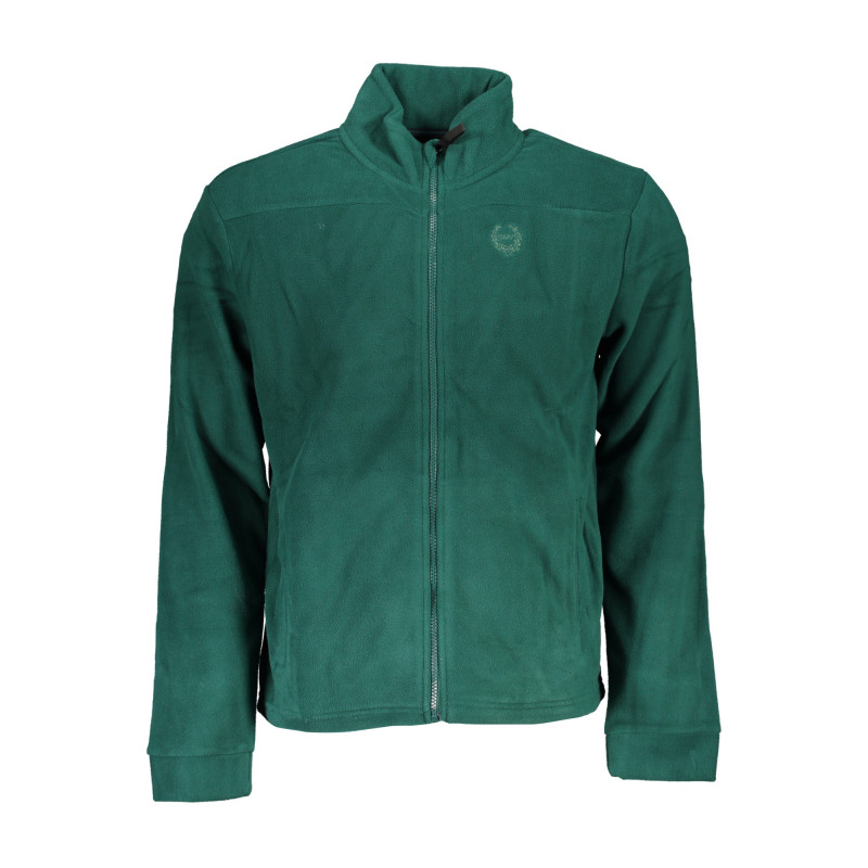 GIAN MARCO VENTURI MEN'S GREEN ZIP SWEATSHIRT