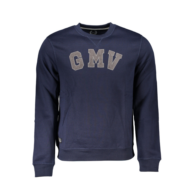 SWEAT-SHIRT SANS FERMETURE ÉCLAIR BLEU POUR HOMMES GIAN MARCO VENTURI