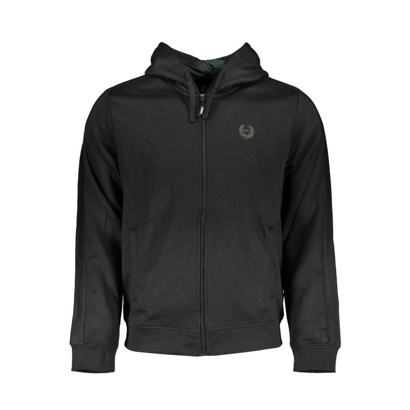 SWEAT-SHIRT ZIPPÉ NOIR GIAN MARCO VENTURI POUR HOMMES
