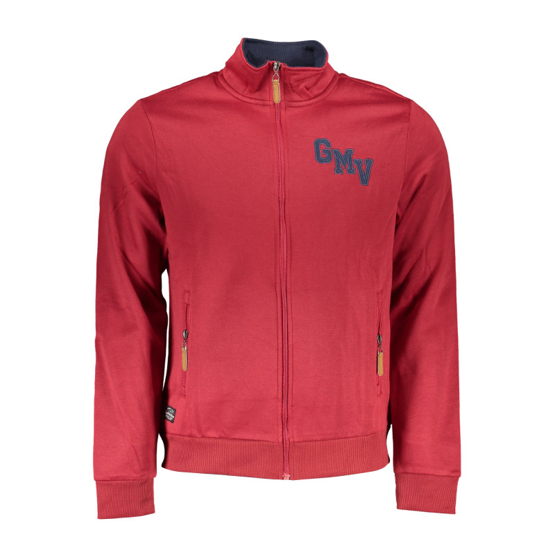 SWEAT-SHIRT ZIPPÉ ROUGE GIAN MARCO VENTURI POUR HOMME