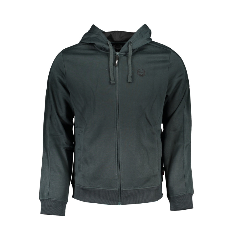 GIAN MARCO VENTURI MEN'S GREEN ZIP SWEATSHIRT