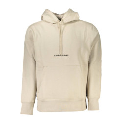 CALVIN KLEIN MEN'S BEIGE ZIPLESS SWEATSHIRT