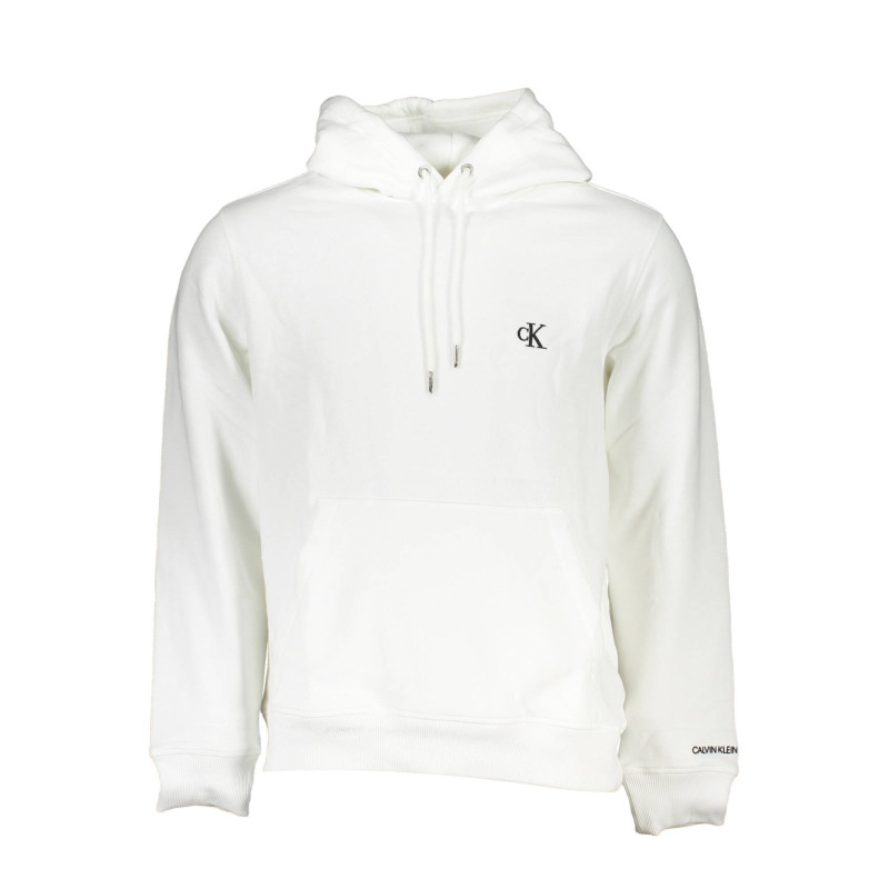 SWEAT-SHIRT SANS FERMETURE ÉCLAIR BLANC CALVIN KLEIN POUR HOMMES