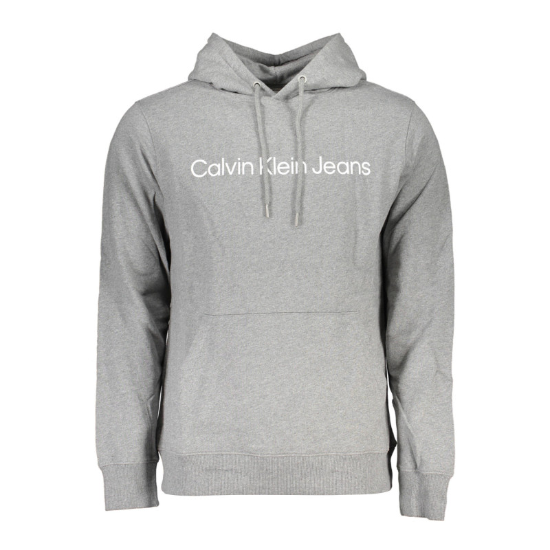 CALVIN KLEIN MEN'S GRAY ZIPLESS SWEATSHIRT