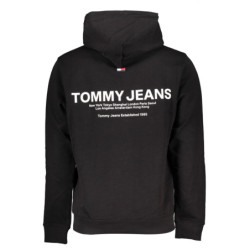 TOMMY HILFIGER MEN'S BLACK ZIPLESS SWEATSHIRT