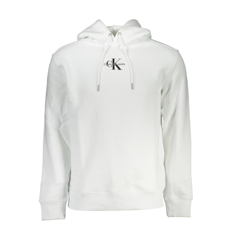 SWEAT-SHIRT SANS FERMETURE ÉCLAIR BLANC CALVIN KLEIN POUR HOMMES