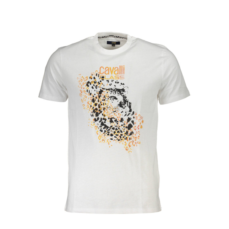 CAVALLI CLASS MEN'S SHORT SLEEVED T-SHIRT WHITE