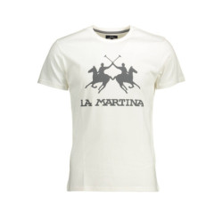 LA MARTINA MEN'S WHITE SHORT SLEEVE T-SHIRT