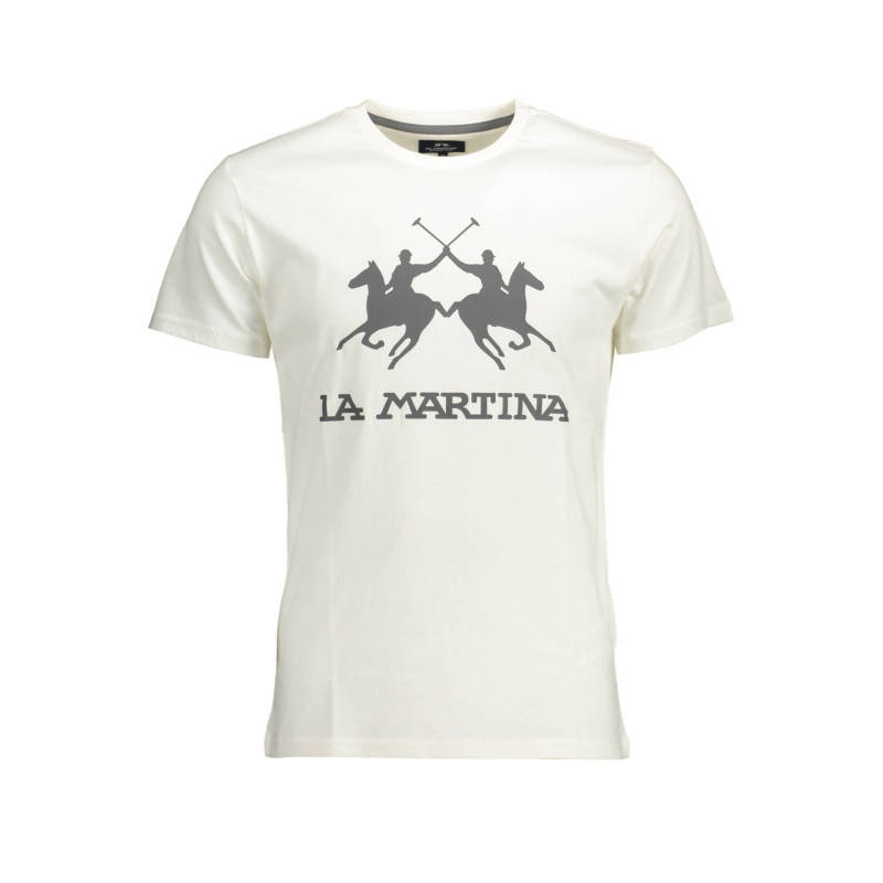 LA MARTINA MEN'S WHITE SHORT SLEEVE T-SHIRT