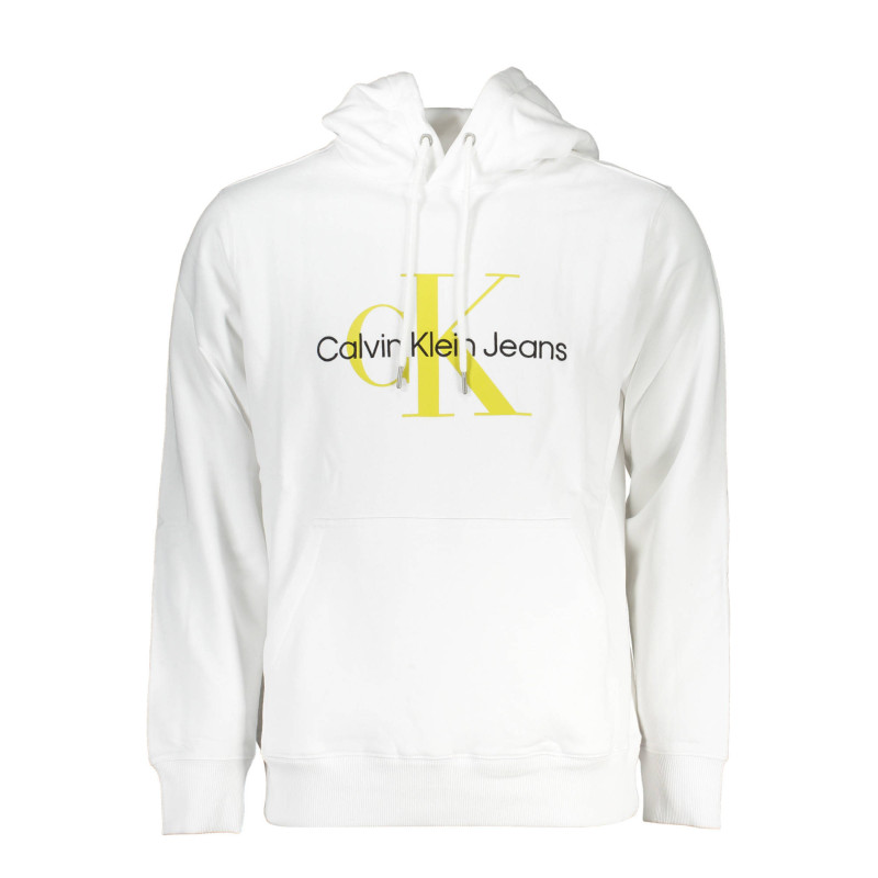 SWEAT-SHIRT SANS FERMETURE ÉCLAIR BLANC CALVIN KLEIN POUR HOMMES