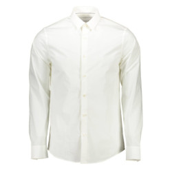 CHEMISE À MANCHES LONGUES BLANCHE POUR HOMMES CALVIN KLEIN