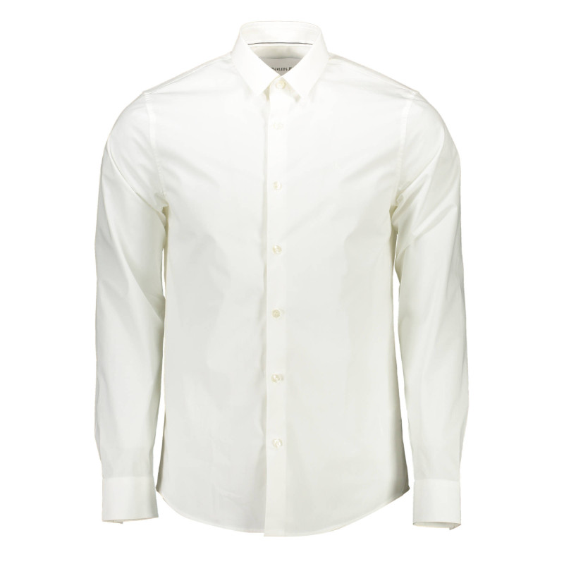 CHEMISE À MANCHES LONGUES BLANCHE POUR HOMMES CALVIN KLEIN