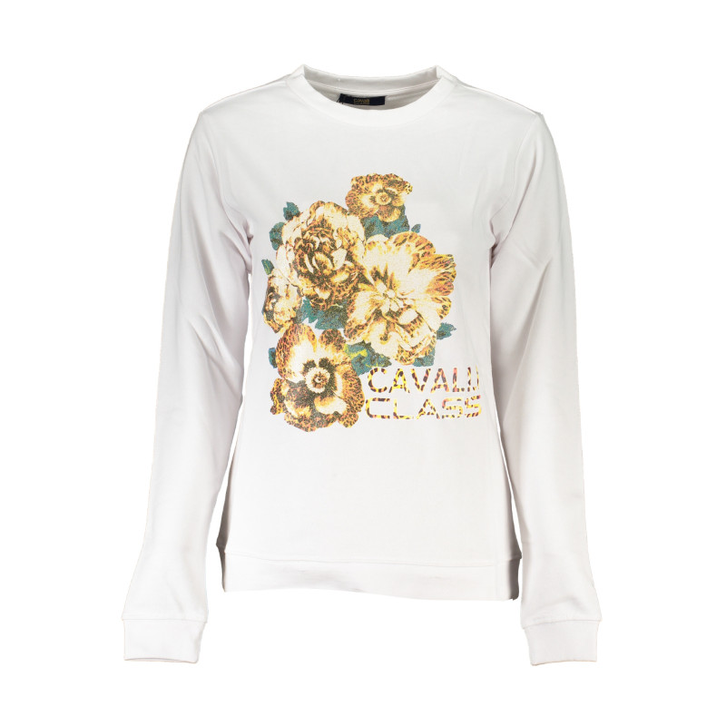 SWEAT-SHIRT FEMME CAVALLI CLASS BLANC SANS ZIP