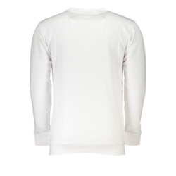 CAVALLI CLASS MEN'S WHITE ZIPLESS SWEATSHIRT