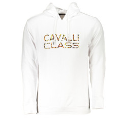 SWEAT-SHIRT SANS FERMETURE ÉCLAIR BLANC POUR HOMMES CAVALLI CLASS