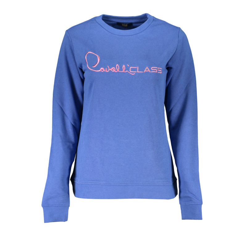 CAVALLI SWEAT-SHIRT SANS FERMETURE FEMME CLASS BLEU