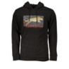 CAVALLI CLASS MEN'S BLACK ZIP-OUT SWEATSHIRT