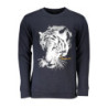 SWEAT-SHIRT SANS FERMETURE ÉCLAIR BLEU POUR HOMMES CAVALLI CLASS