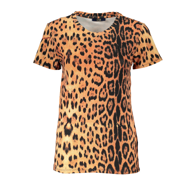 T-SHIRT À MANCHES COURTES FEMME CAVALLI CLASS ORANGE