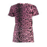 T-SHIRT À MANCHES COURTES FEMME CAVALLI CLASS ROSE