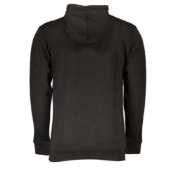 CAVALLI CLASS MEN'S BLACK ZIP-OUT SWEATSHIRT