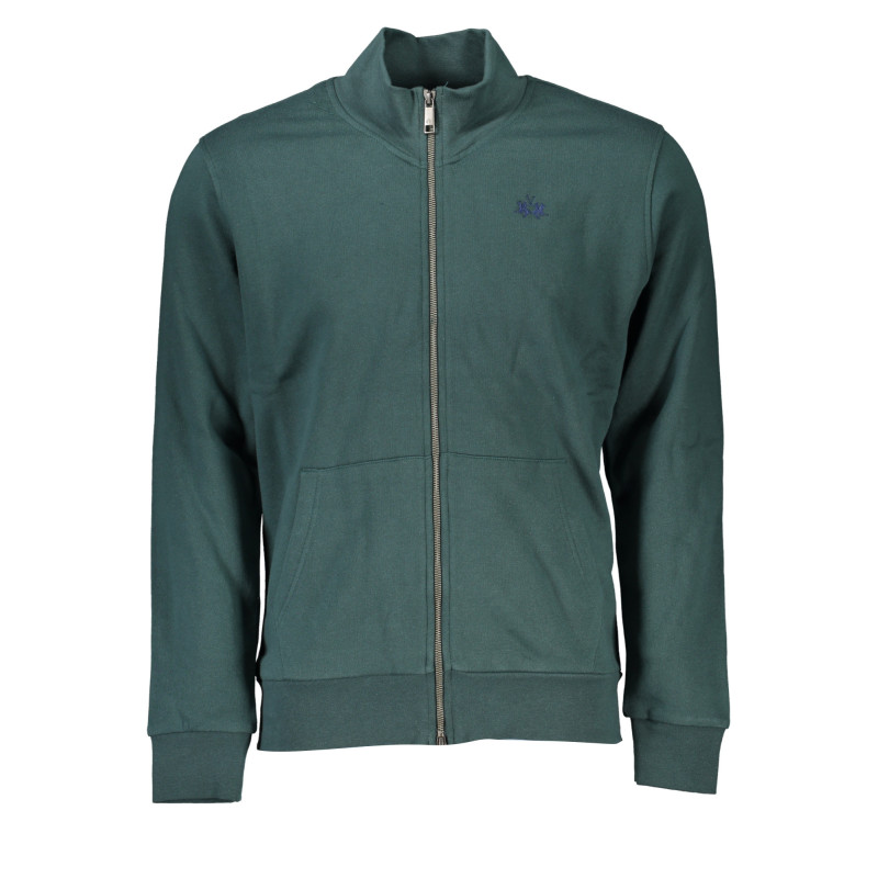 LA MARTINA MEN'S GREEN ZIP SWEATSHIRT