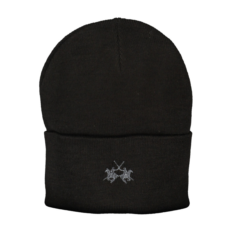 LA MARTINA BLACK MEN'S BEANIE