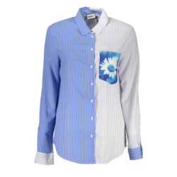 DESIGUAL WOMEN'S LONG SLEEVE SHIRT BLUE