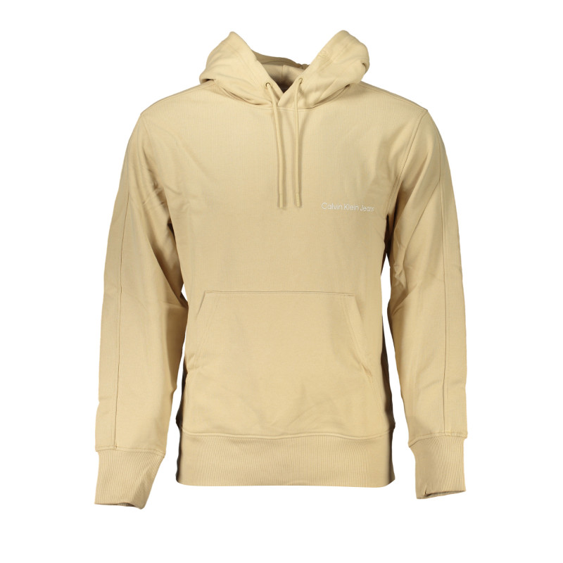 SWEAT-SHIRT SANS FERMETURE ÉCLAIR BEIGE CALVIN KLEIN POUR HOMMES