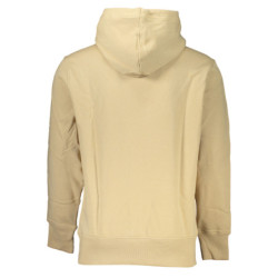 CALVIN KLEIN MEN'S BEIGE ZIPLESS SWEATSHIRT