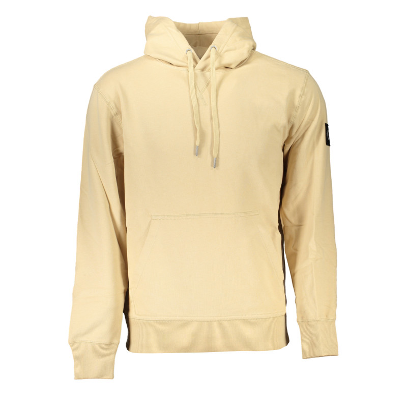 SWEAT-SHIRT SANS FERMETURE ÉCLAIR BEIGE CALVIN KLEIN POUR HOMMES