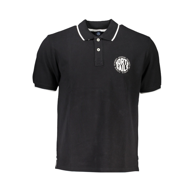 NORTH SAILS MEN'S BLACK SHORT SLEEVED POLO SHIRT