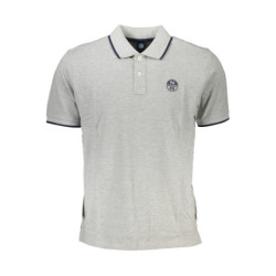 NORTH SAILS MEN'S GRAY SHORT SLEEVED POLO SHIRT
