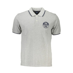 NORTH SAILS MEN'S GRAY SHORT SLEEVED POLO SHIRT