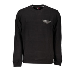 SWEAT-SHIRT SANS FERMETURE ÉCLAIR NOIR TOMMY HILFIGER POUR HOMMES