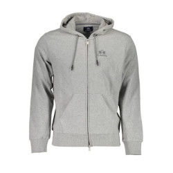 LA MARTINA MEN'S GRAY ZIP SWEATSHIRT