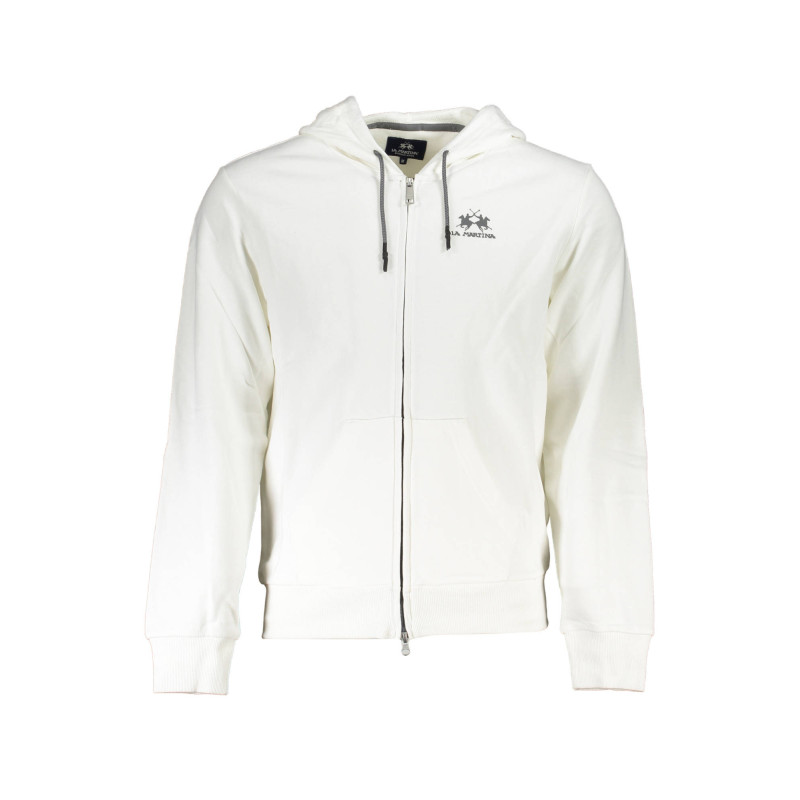 LA MARTINA MEN'S WHITE ZIP SWEATSHIRT