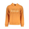 GUESS JEANS MEN'S ORANGE ZIPLESS SWEATSHIRT